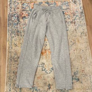 Gray straight leg sweatpants